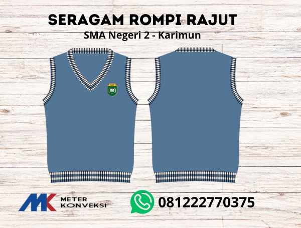 Rompi Rajut Seragam Sekolah SMA Negeri 2 Karimun